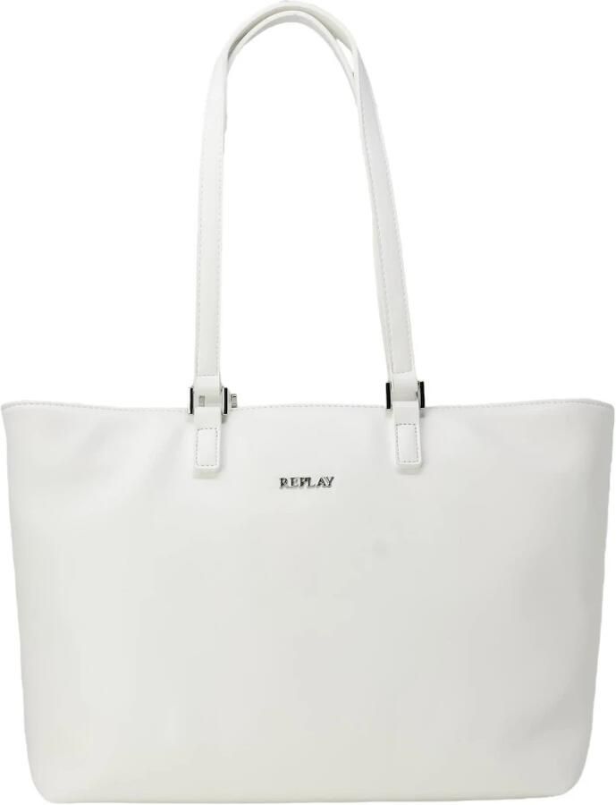Replay Witte Effen Handtas Lente Zomer White Dames - Foto 3