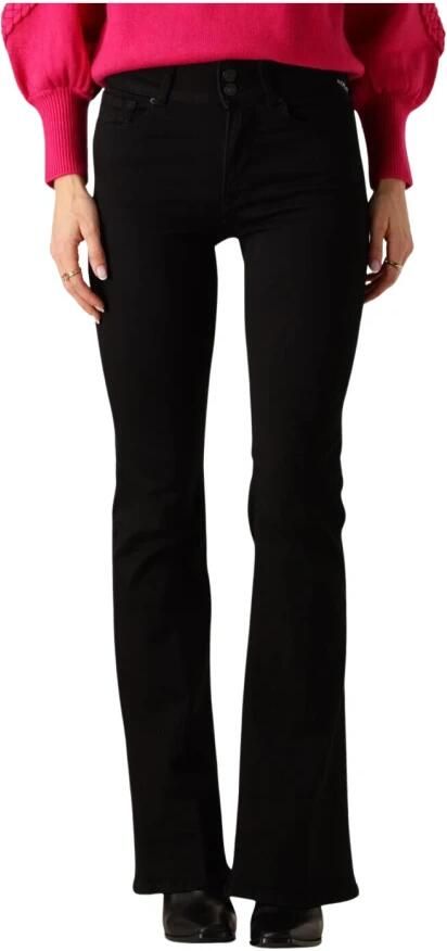 REPLAY Dames Jeans Newluz Flare Pants Zwart - Foto 3