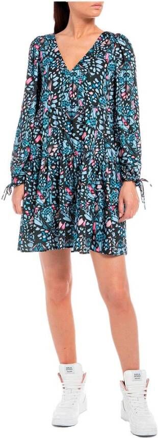 Replay Short Dresses Blauw Dames
