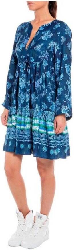 Replay Short Dresses Blauw Dames