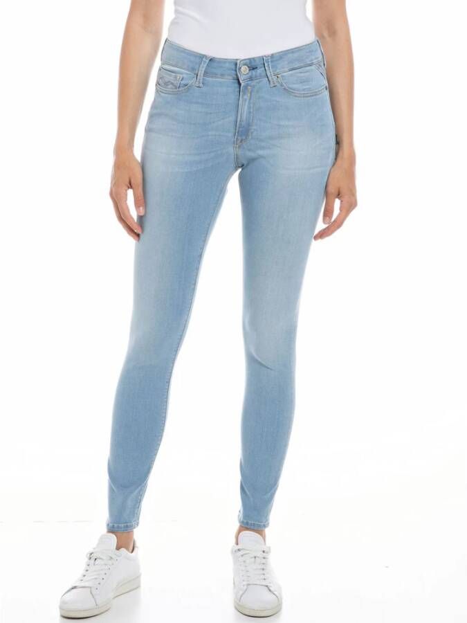 Replay Hoge Taille Skinny Denim Jeans Blue Dames