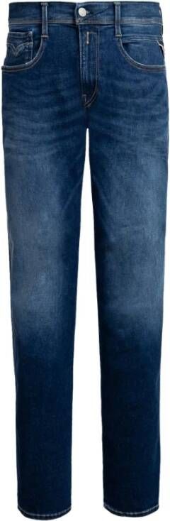 Replay Anbass Hyperflex jeans blauw M914Y 661 OR1 007 Blauw Heren