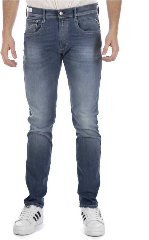 Replay Slim-fit Jeans Blauw Heren