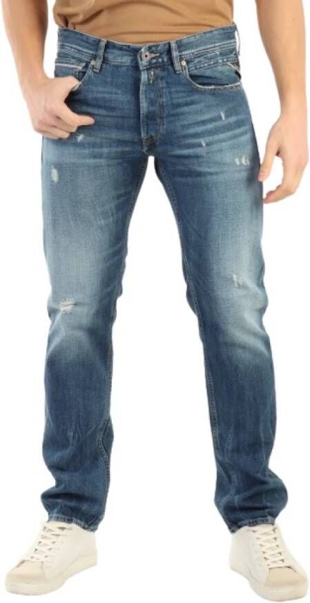 Replay Regular fit jeans in used-look model 'GROVER'