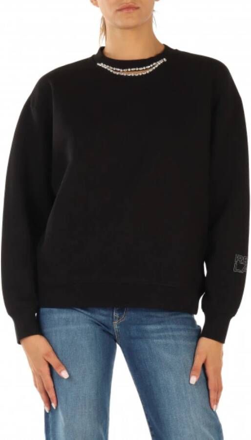 Replay Sweatshirt Zwart Dames