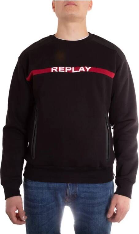 Replay Sweatshirt Zwart Heren