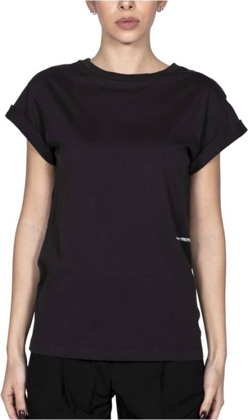 Replay T-Shirt Zwart Dames
