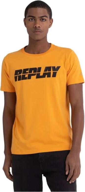 Replay T-Shirts Oranje Heren