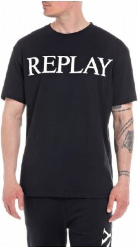 Replay T-Shirts Zwart Heren