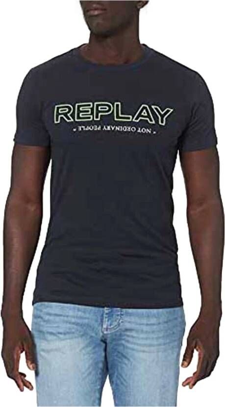 Replay T-shirts Zwart Heren