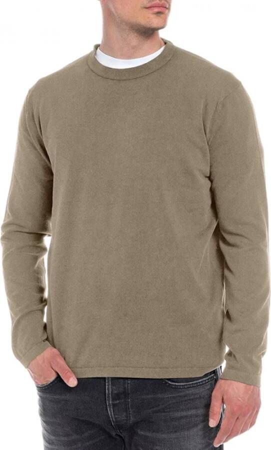 Replay Regular Fit Essential Trui Green Heren