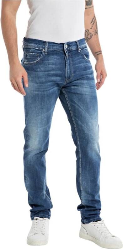 Replay Slim-fit Denim Jeans Blue Heren