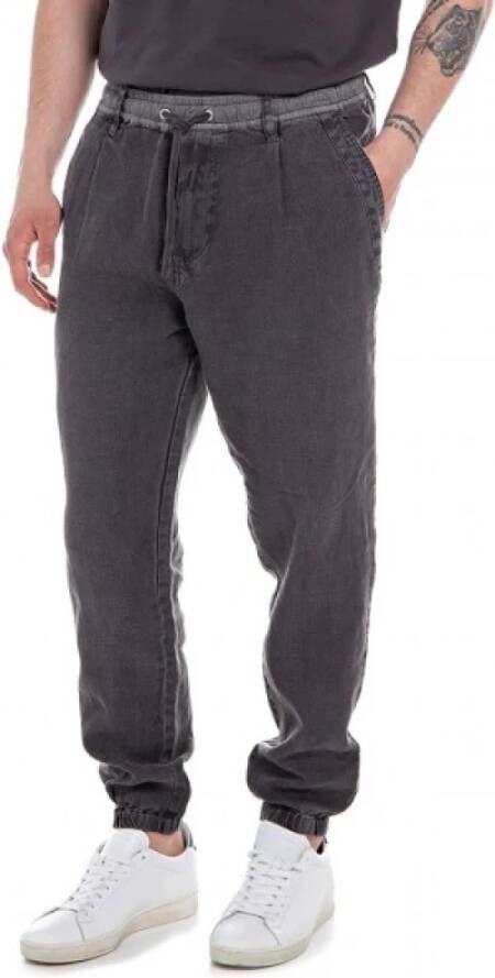 Replay Tapered Trousers Grijs Heren
