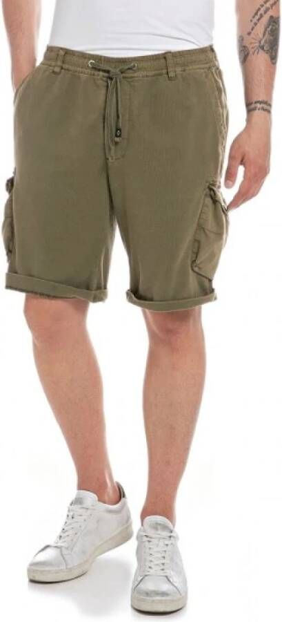 Replay Trousers Groen Heren