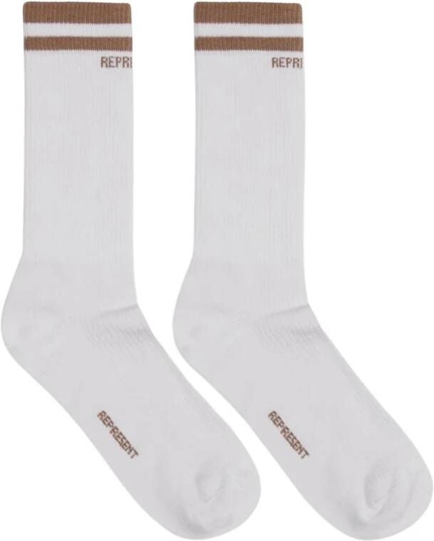 Represent College Socks White Heren