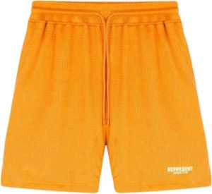 Represent Neon Mesh Shorts met Owners Club Print Oranje Heren