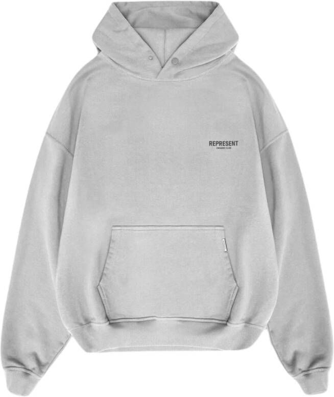 Represent Oversized Ash Grey Hoodie Grijs Heren