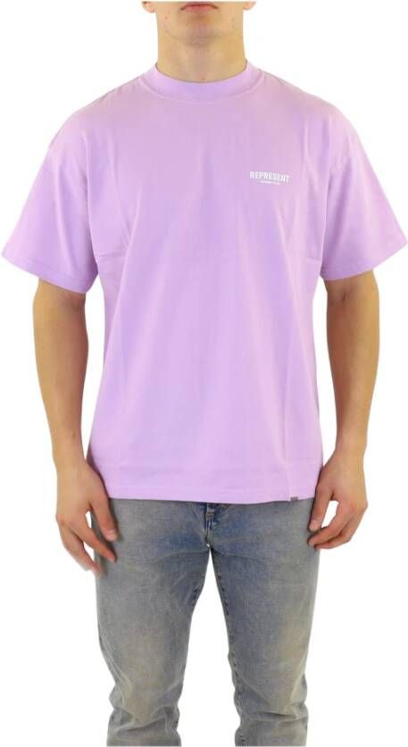 Represent Club T-Shirt Stijlvolle en Duurzame Herentop Purple Heren