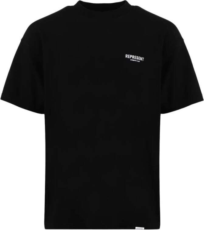 Represent Zwarte katoenen jersey T-shirt met Owners Club print Black Heren