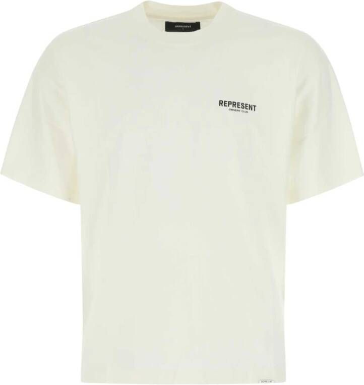 Represent Witte Katoenen T-shirt met Logo White Heren
