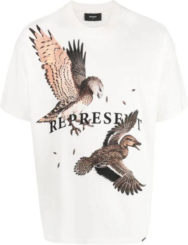 Represent Vogels van Prooi Katoenen T-shirt White Heren