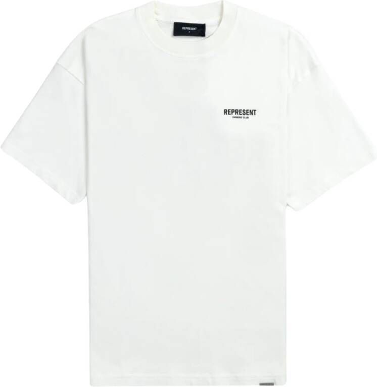 Represent Witte T-shirt met bedrukte achterkant White Heren