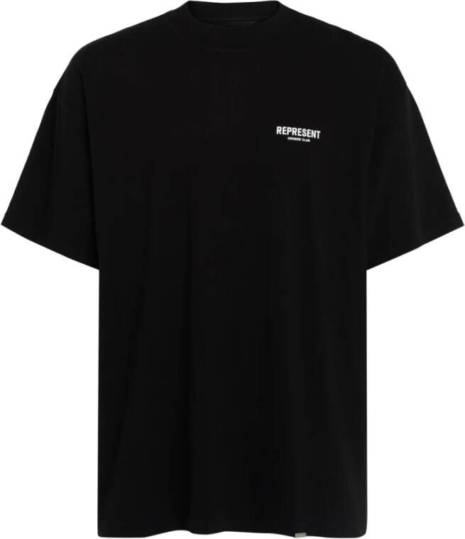 Represent Zwarte katoenen jersey T-shirt met Owners Club print Black Heren