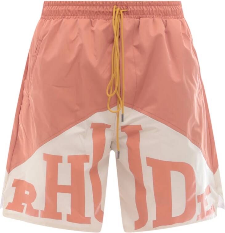 Rhude Men Clothing Shorts Orange Ss23 Roze Heren