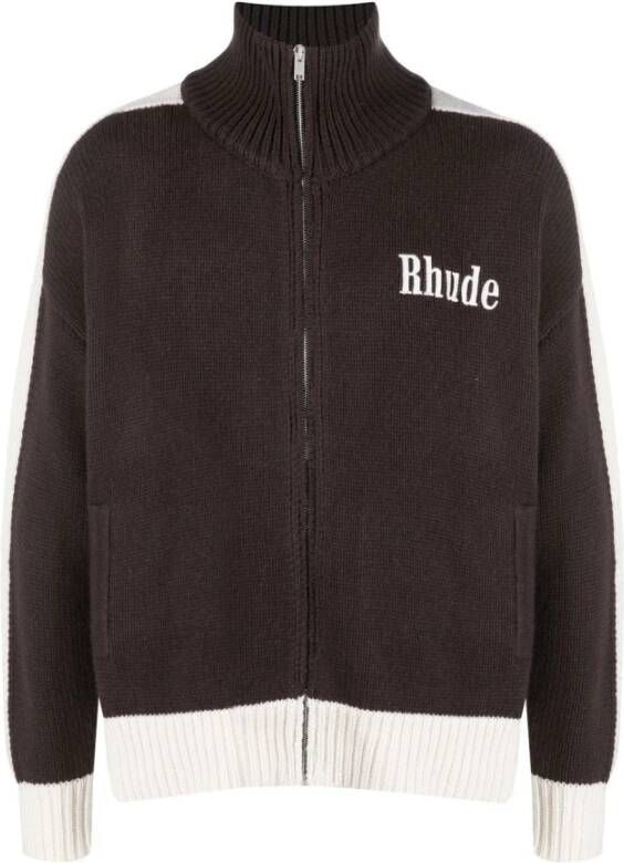 Rhude Sweater met rits Bruin Heren