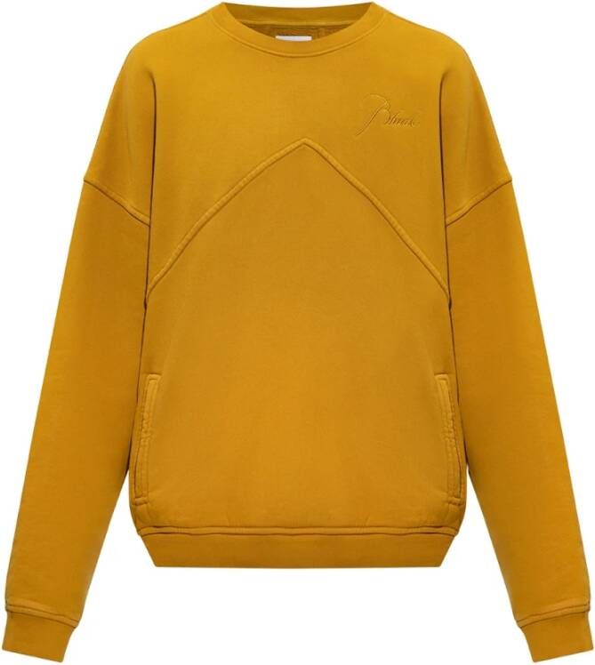 Rhude Sweatshirt met logo Oranje Heren