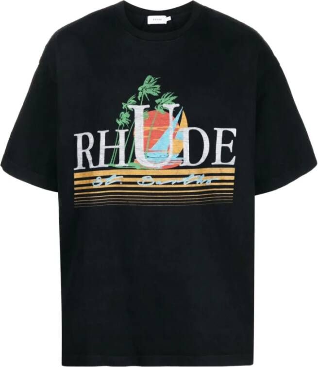 Rhude Tropics Tee Black Heren