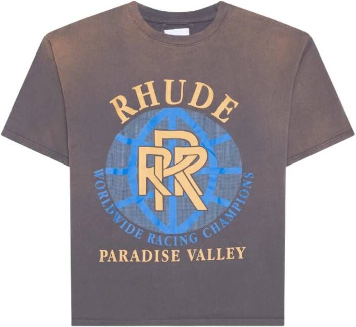 Rhude Vintage Grey Paradise Valley Tee Grijs Heren