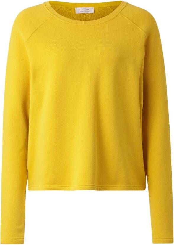 Rich & Royal Biologische Sweatshirt Milieuvriendelijk en Stijlvol Yellow Dames