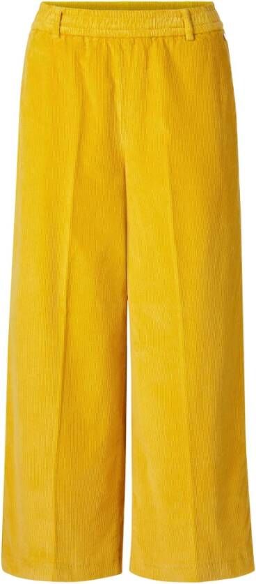 Rich & Royal Corduroy Culotte Broek Stijlvol en Comfortabel Yellow Dames