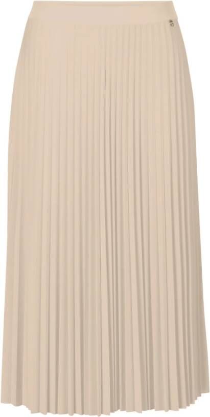 Rich & Royal Knielange rok met plissévouwen