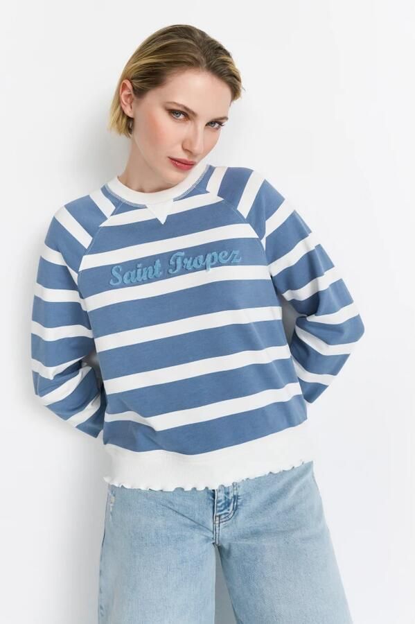 Rich & Royal Sweatshirt van biologische katoenmix met ronde hals - Foto 4