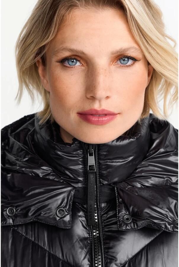 Rich & Royal Lange Pufferjas voor Extra Warmte Black Dames