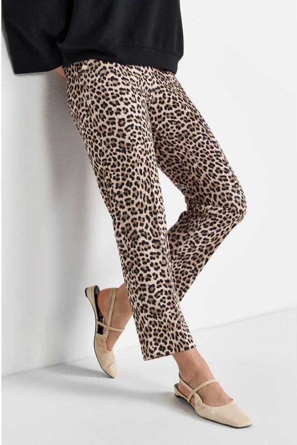 Rich & Royal Stijlvolle bedrukte scuba broek Brown Dames - Foto 4