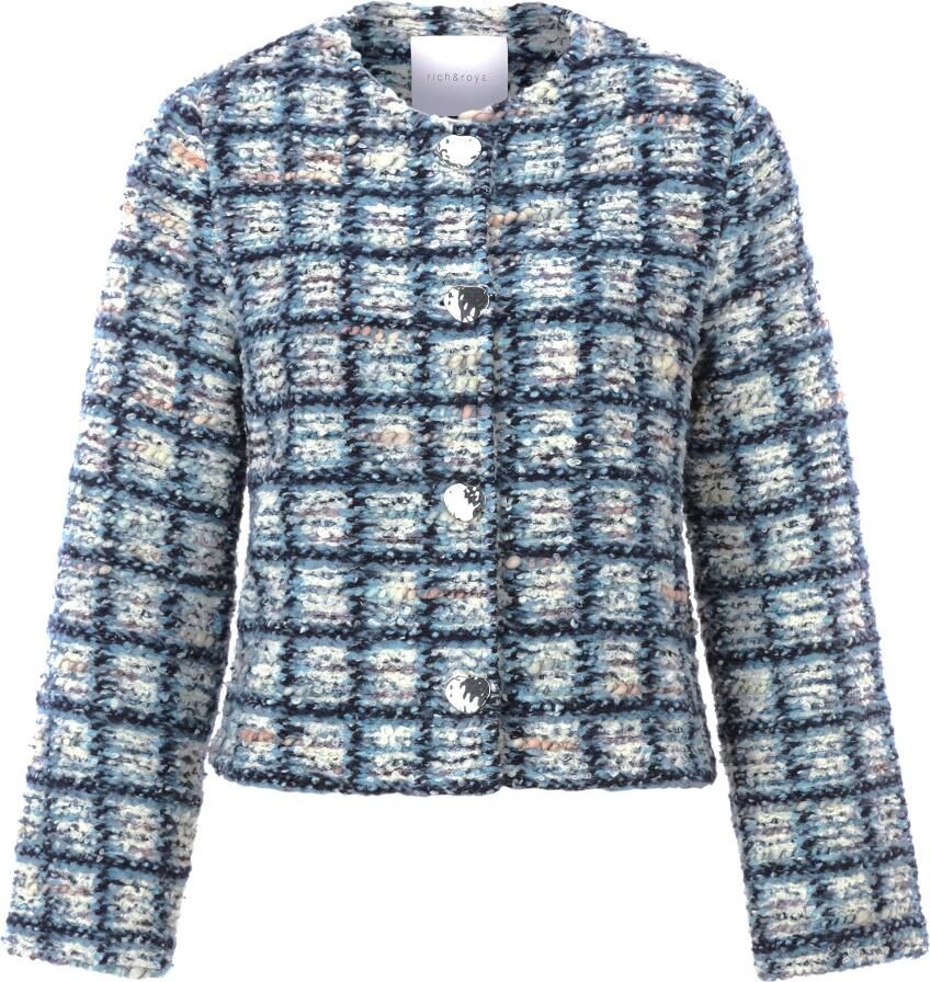 Rich & Royal Korte blazer Met glinsterende details in de wol