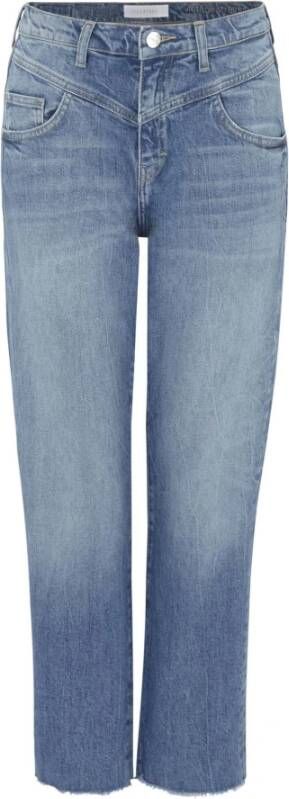 Rich & Royal Vintage Straight Open Edges Jean organic Blauw Dames
