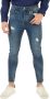 John Richmond Slim-Fit Distressed Jeans Blauw Heren - Thumbnail 1