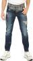 John Richmond Tie Dye Versleten Straight Jeans Blauw Heren - Thumbnail 1