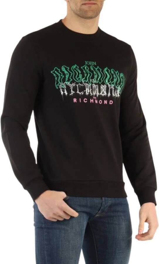 John Richmond Sweatshirt met print en logo Zwart
