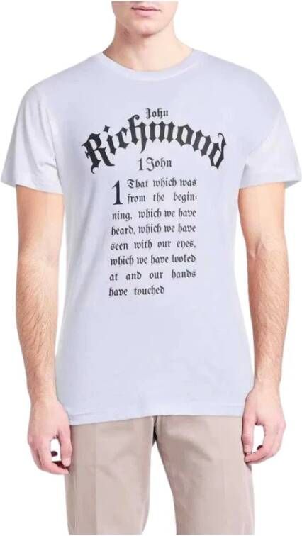 Richmond Heren T-shirt met korte mouwen en ronde hals White Heren