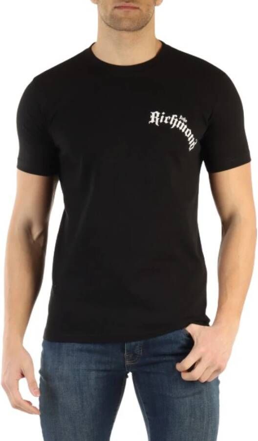John Richmond Logo Print T-Shirt Zwart Heren - Foto 3