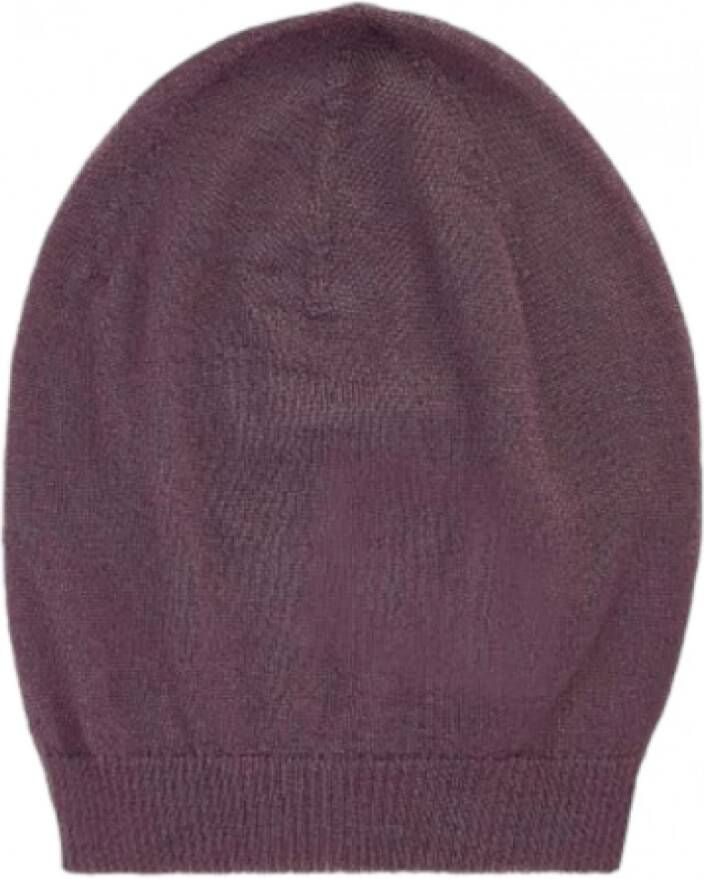 Rick Owens Lang Big Hat Merino Amethyst Rp02C 1493 M 33 Brown Unisex