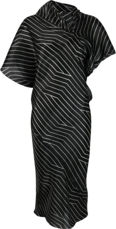 Rick Owens Dag Midi -jurk Zwart Dames