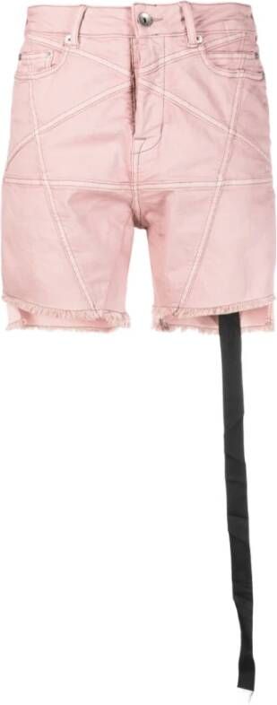 Rick Owens Stijlvolle Denim Shorts Pink Dames