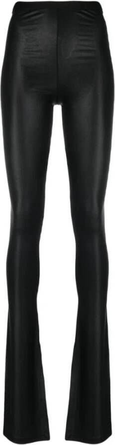 Rick Owens Zwarte high-waisted skinny broek met zijsplit ontwerp Black Dames