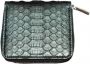 Rick Owens Rugzakken Porte monnaie cuir python noir Zipped wallet Rick in zwart - Thumbnail 1